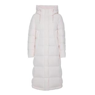 雪伦羽绒服女冬季长款过膝加厚连帽时尚保暖外套