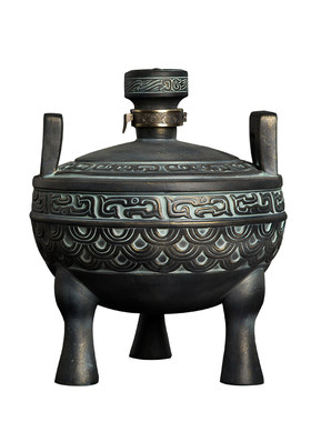 仿青铜陶瓷酒瓶景德镇手工作复古