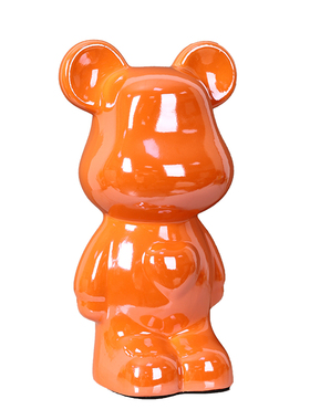 新款现代简约陶瓷爱心暴力熊摆件