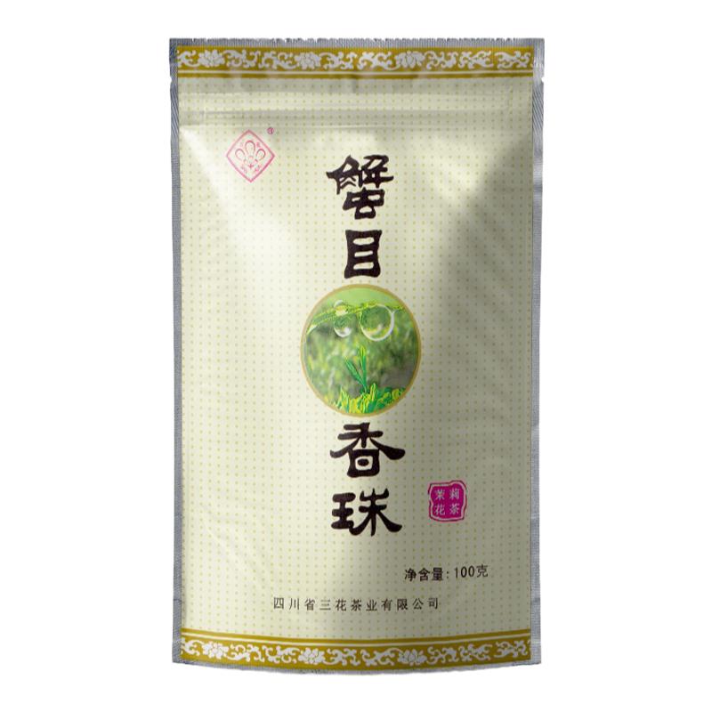 三花牌蟹目香珠100g茉莉花茶叶浓香型茉莉龙珠茶成都茶厂包邮