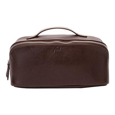 fed真皮大容量多隔层便携时尚旅行洗漱手提收纳袋化妆包大BFA9515