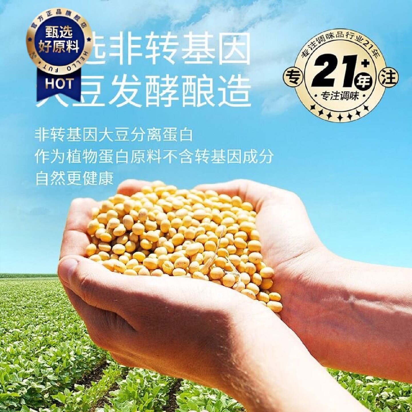 1484人好评太阳岛450g嘴立式减盐豆瓣酱东北大酱黄豆酱农家酱非转