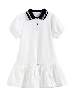 夏季女童POLO百褶显瘦连衣裙
