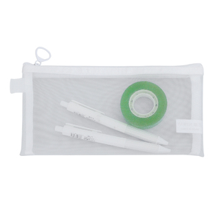 华杰透明网纱笔袋文具袋中高考专用考试学生用收纳袋女生笔袋文具盒女初中生铅笔袋简约中学生小清新学生用品