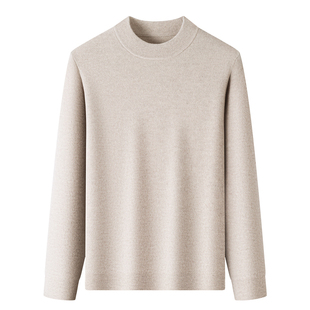 上海春竹羊绒衫男士冬季新款半高领加厚保暖毛衣休闲针织打底衫