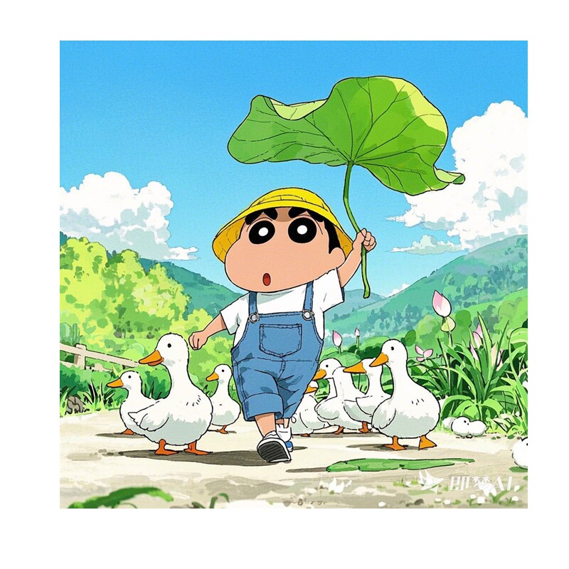 可爱阳光治愈蜡笔小新贴纸