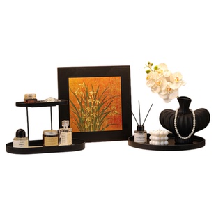 中古风入户玄关装饰品摆件放钥匙收纳进门口鞋柜置物架高级感小众