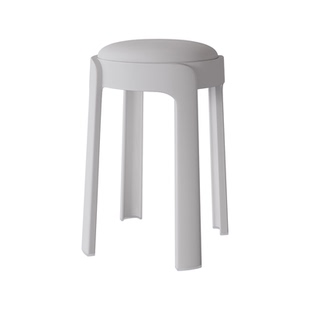 凳子家用结实耐用可叠放软包久坐舒适圆凳客厅备用加厚塑料高板凳