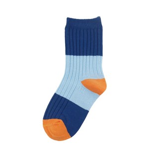 七巧板儿童袜子秋冬纯棉中筒袜男童女童厚款拼色条纹学生袜子8402