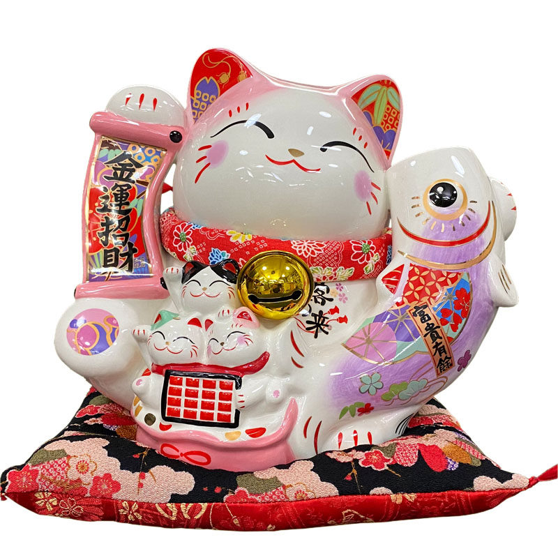 金石工坊富贵有余招财猫摆件大号