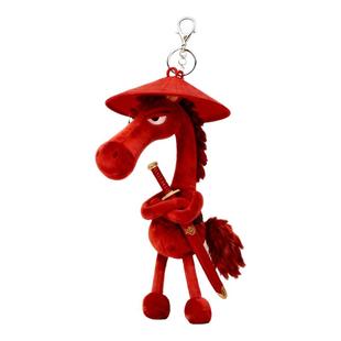 2026年火爆天选黑马红马白马粉马毛绒玩偶公仔挂件马年吉祥物礼物