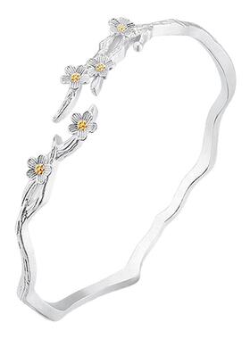 老凤祥999足银莫离银手镯女款