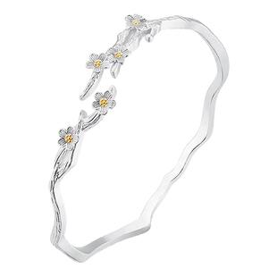 老凤祥999足银莫离银手镯女款2025新款小众轻奢生日礼物送女友