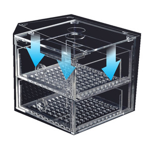 亚克力抽屉雨淋板干湿分离盒定制鱼缸底滤滴流过滤盒雨淋盒滴流盒