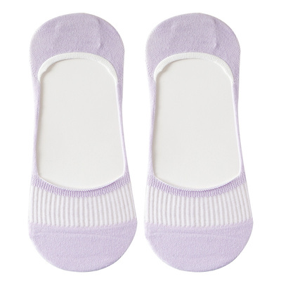 白袜子女船袜纯棉不掉跟防滑夏季薄款网眼透气短袜夏天浅口隐形袜