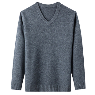 春竹纯羊绒衫男士V领红色本命年加厚保暖鸡心领商务休闲针织毛衣