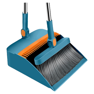 新款扫把套装簸箕家用可折叠易收纳扫帚套装带刮齿不沾头发三件套