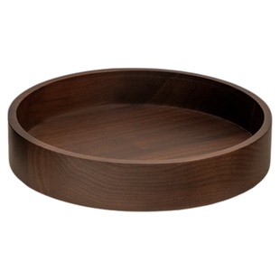 毛尖茶叶罐收纳架茶具收纳置物架茶桌上可旋转展示托盘黑胡桃实木