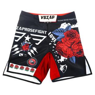 VSZAP综合格斗短裤MMA健身运动泰拳击训练衣UFC透气搏击跑步速干