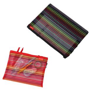 杰利 A4手提文件袋孕妇产检资料袋网纱透气试卷收纳袋七彩虹学生用A5作业袋透明拉链袋保单专用袋 可定制logo