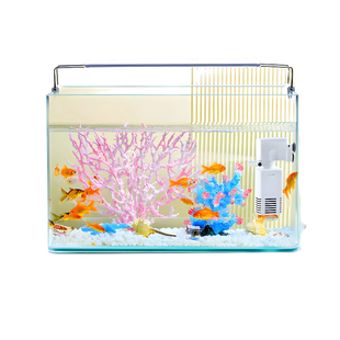 玻璃钢鱼缸热弯透明懒人客厅阳台家用造景中小型草金鱼生态水族箱