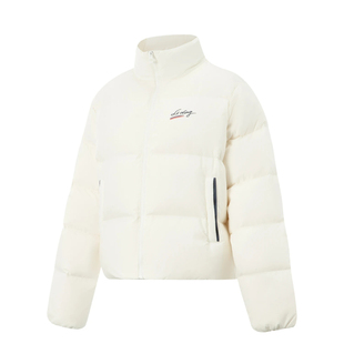 李宁运动生活女子2025冬季新款经典休闲保暖鸭绒短羽绒服AYMV236