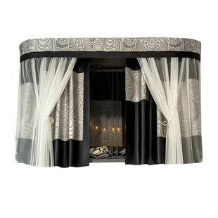 慕兮大学生宿舍遮光u型轨道床帘上铺寝室床男生下铺窗帘床围帘子