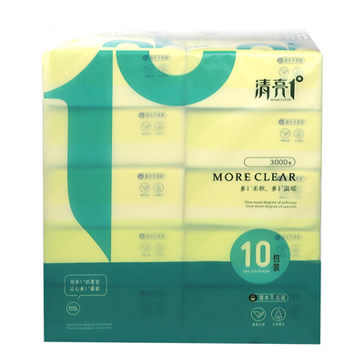 清亮一度300抽纸100包4层加厚