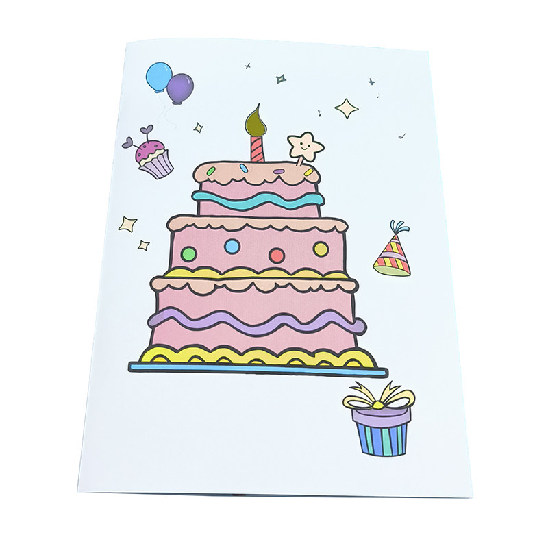DIY手工音乐蛋糕生日贺卡纸电路