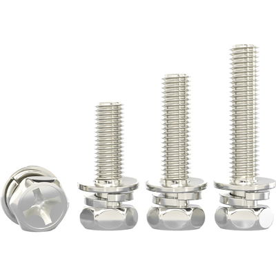 【全网热销】镀镍六角三组合螺丝