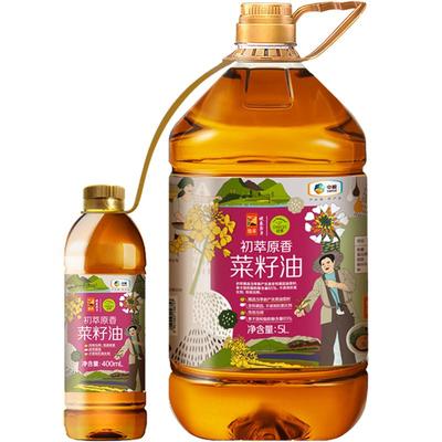 初萃菜籽油5L×1桶+400ml×1瓶