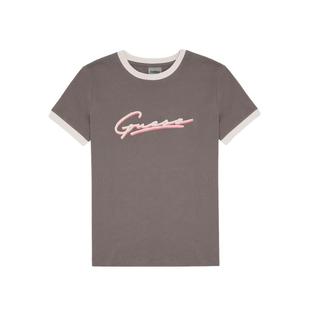 GUESS女士撞色百搭通勤直筒短袖T恤-V4YI05K8FQ4