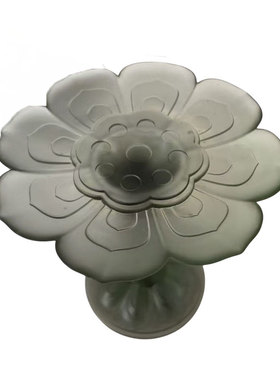 京铜莲花烛台家用佛前蜡烛台摆件