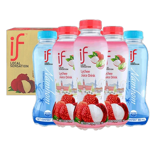【自营】if椰子水荔枝水泰国气泡水椰青纯椰汁葡萄汁孕妇饮料一升