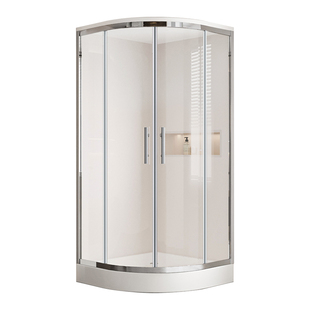 箭牌弧形淋浴房带顶盖干湿分离卫生间简易弧扇形含防滑底座淋浴房