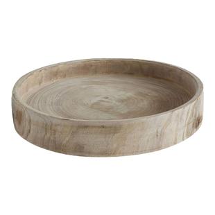 侘寂风桌面木质托盘微景观香薰蜡烛圆形实木盘子绿植摆件客厅果盘