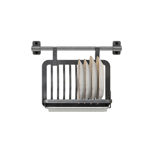 厨房壁挂式碗架沥水收纳架太空铝免打孔挂杆置物架