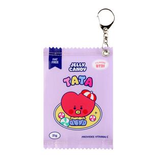 韩国BTS防弹少年团BT21糖果收纳袋钥匙扣可爱包包挂件Q版收纳包女