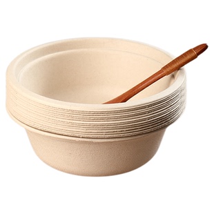 茶花一次性餐盘食品级家用餐具白色纸盘子圆形碗碟幼儿园美术绘画