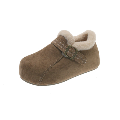 厚底内增高加绒勃肯鞋保暖毛毛鞋