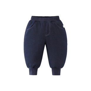 [520G北极绒]齐齐熊宝宝裤子加绒加厚冬款男童女童牛仔裤儿童长裤