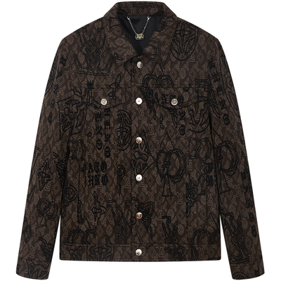 BM欧洲站男装欧货潮牌提花刺绣夹克外套男2024新款男士秋季上衣