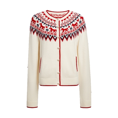 FIVEPLUS绵羊毛毛织开衫