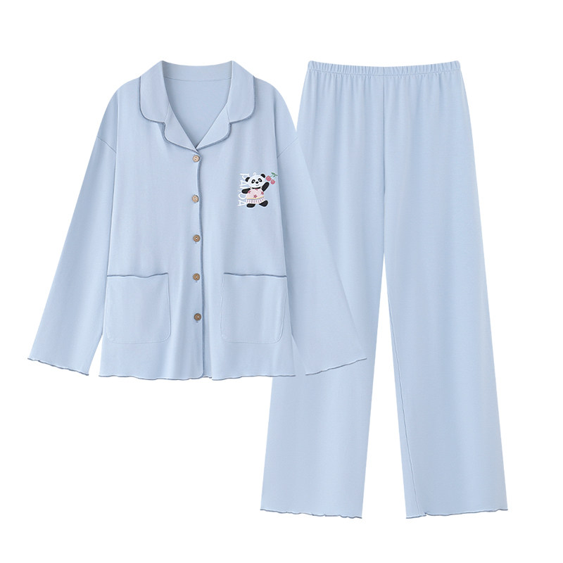 秋季新款纯棉睡衣少女全棉家居服