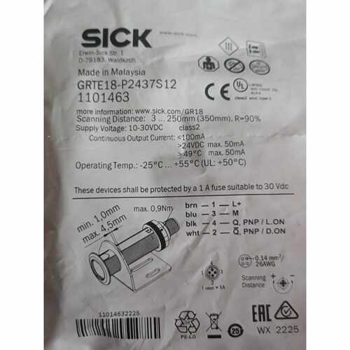 询价-SICK光电开关GRTE18P2437S12订货号1101可维修