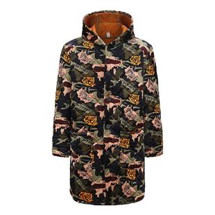 四川省服秋冬罩衣女男加绒加厚加棉成人围裙长袖工作服迷彩大码