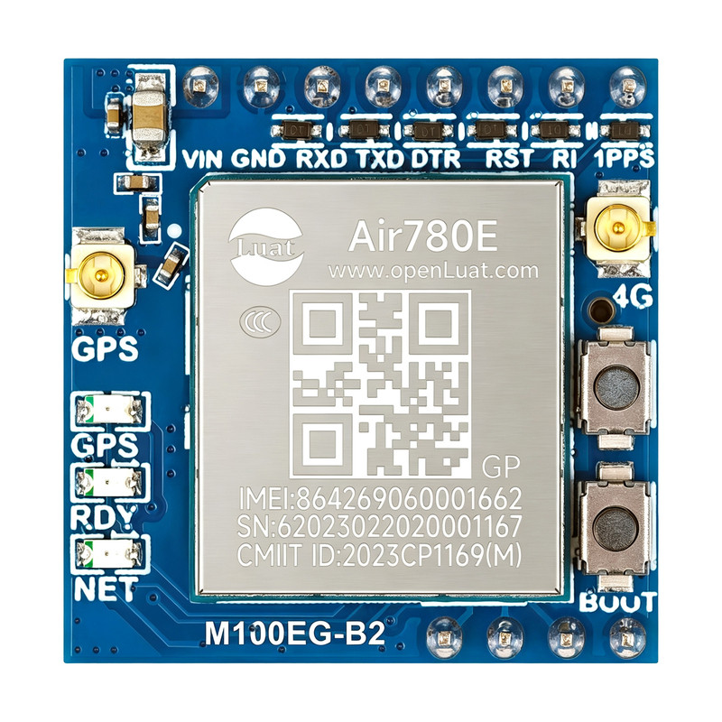 银尔达4G Cat1核心板Air780EP双排针多模定位GPS模块TTL串口通信