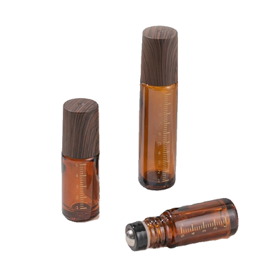 高端精油滚珠分装瓶香水生发液避光玻璃空瓶子旅行便携5ml10ml