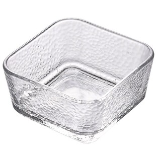 ins风小清新四方方形玻璃碗冰淇淋碗甜品水果麦片早餐碗小沙拉碗