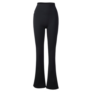 DCW微喇瑜伽裤女健身带口袋修身显瘦紫色普拉提训练运动紧身长裤